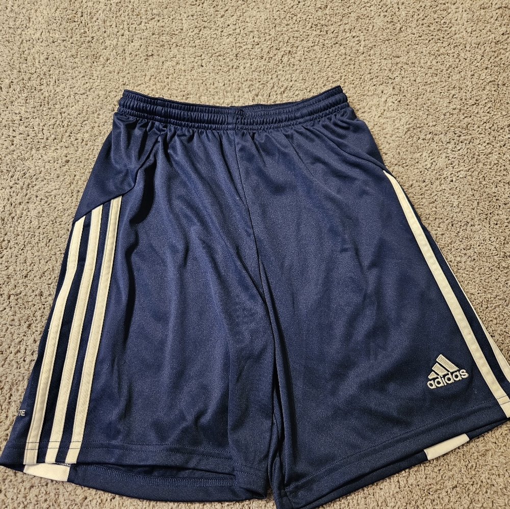 Adidas Girls Shorts Large L Soccer Basketball Navy Blue Climalite